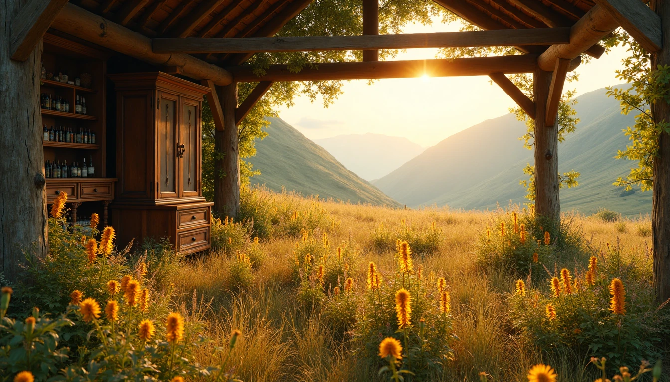 Sunlit Amber Meadow